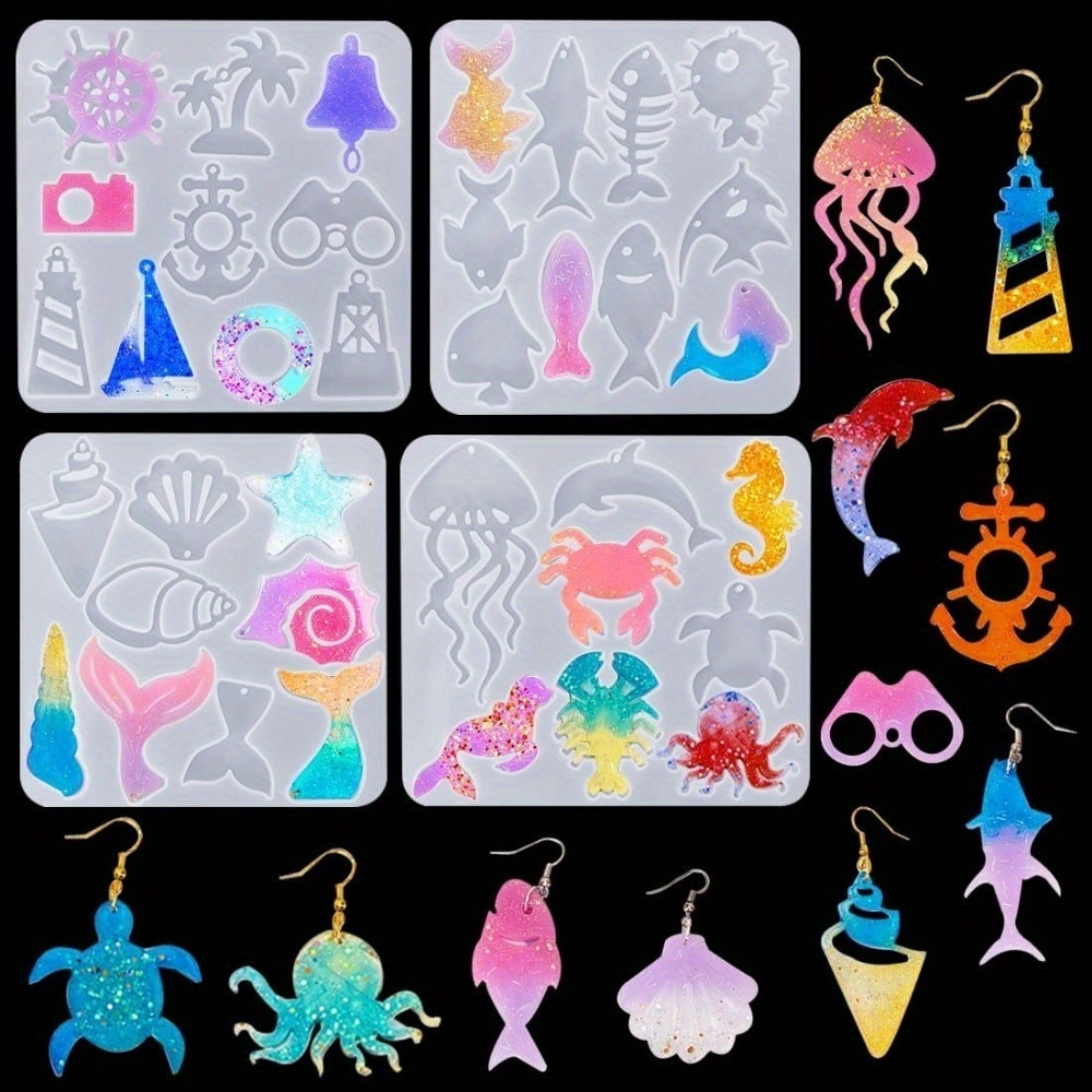 Aquarium Fish Accessories - The Ocean-themed Earring And Pendant Mold
