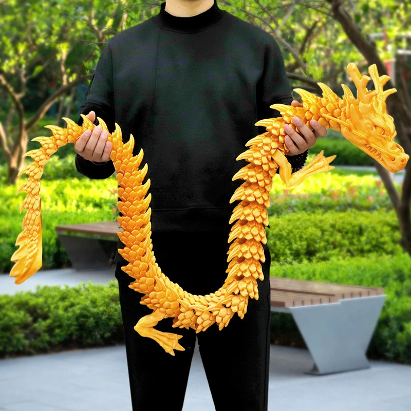 Aquarium Fish Dragon - 3D Printed Conjoined Dragon Ornaments, Movable