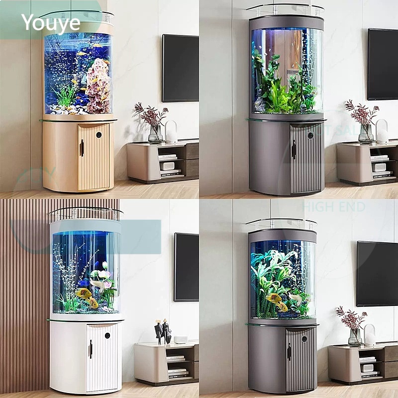 Aquarium Fish Low Maintenance - ZL Semi-Circle Bottom Filter Glass Fish