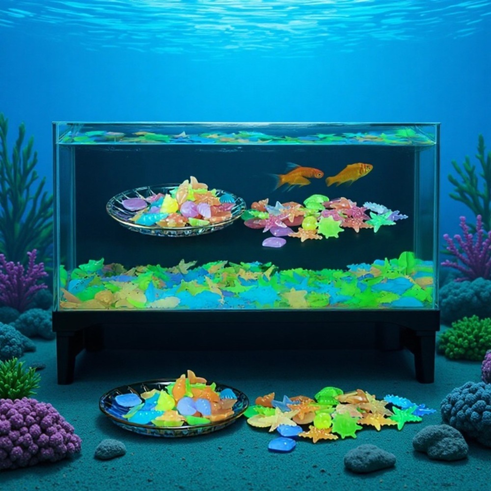 Aquarium Fish Gallery - Glowing Luminous Ocean Stones Fluorescent Conch
