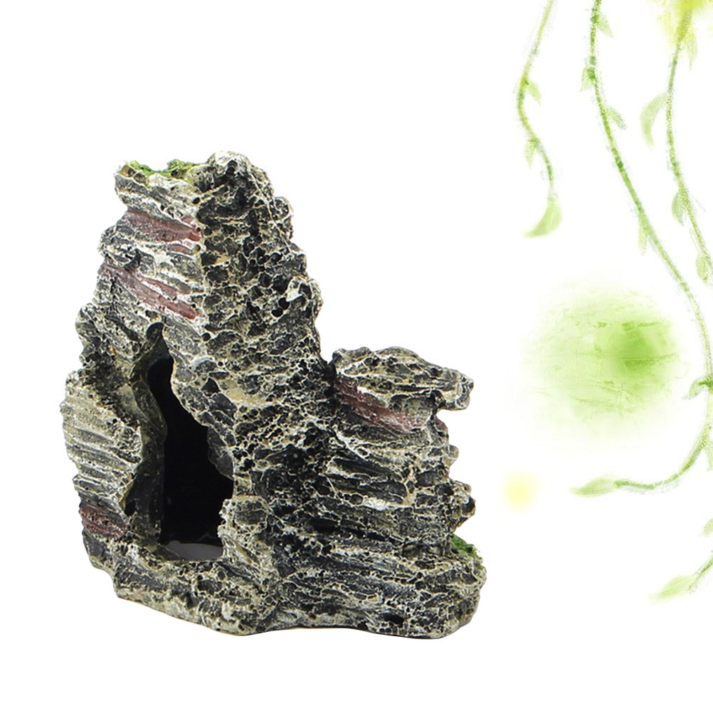 Aquarium Fish Unique - Creative Resin Mountain Craft Fish Tank