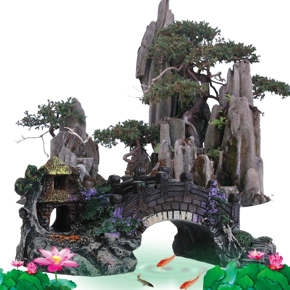 Aquarium Fish Bridge - Arbor Tree Plant Aquatic Pet Supplies