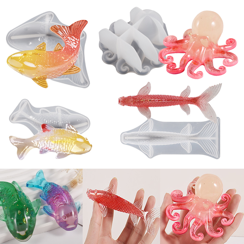 Aquarium Fish Gallery - 3D Koi Fish Shaped Epoxy Resin