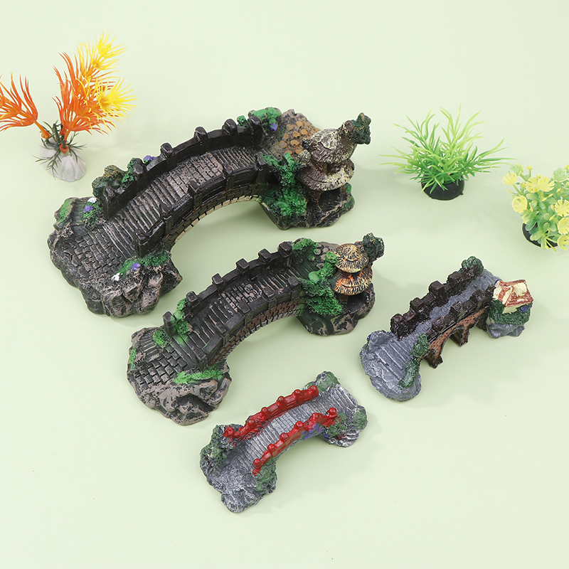 Aquarium Fish Bridge - 1PC Fish Tank Artificial Bridge Resin