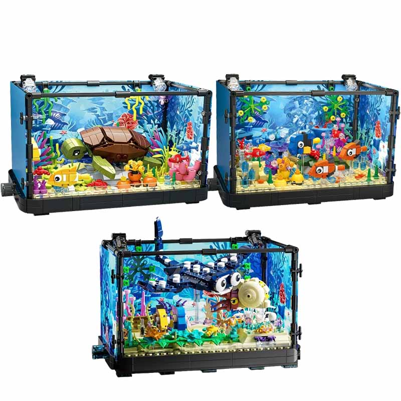 Aquarium Fish Gallery - Fish Tank Building Block Set with