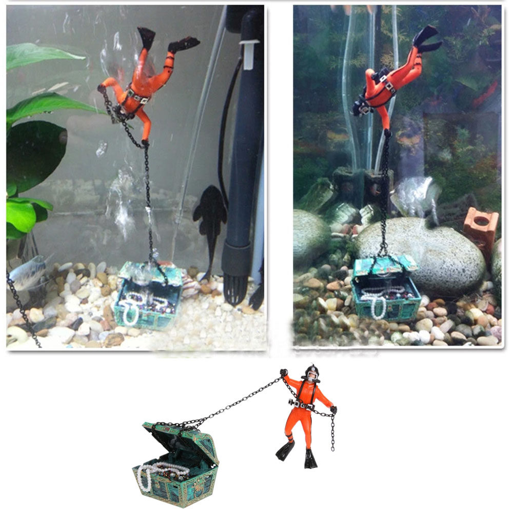 Aquarium Fish Unique - Orange Diver Fish Tank Aquarium Decoration