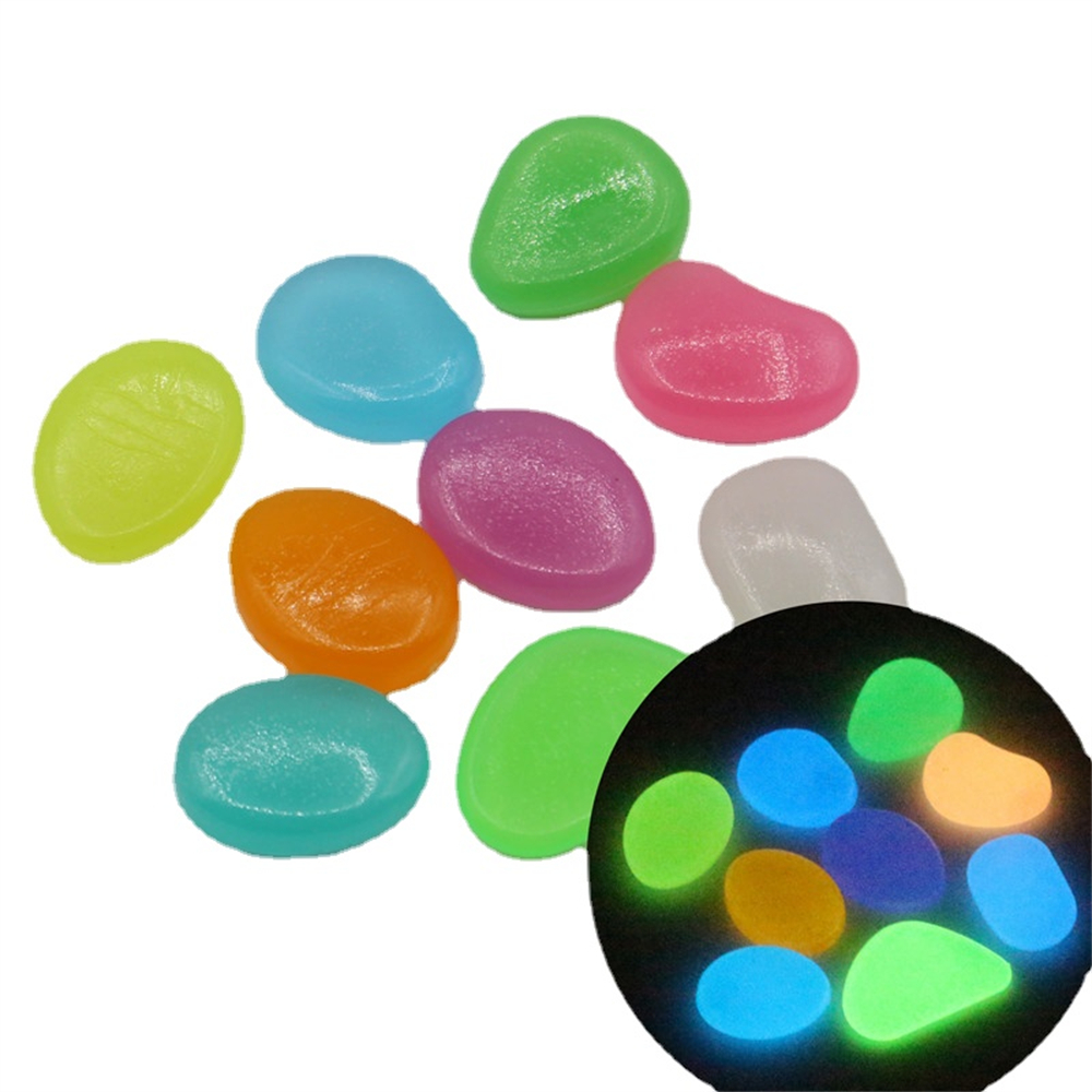 Aquarium Fish Gallery - 50pcs Luminous Stone Fluorescent Gravel Pebbles