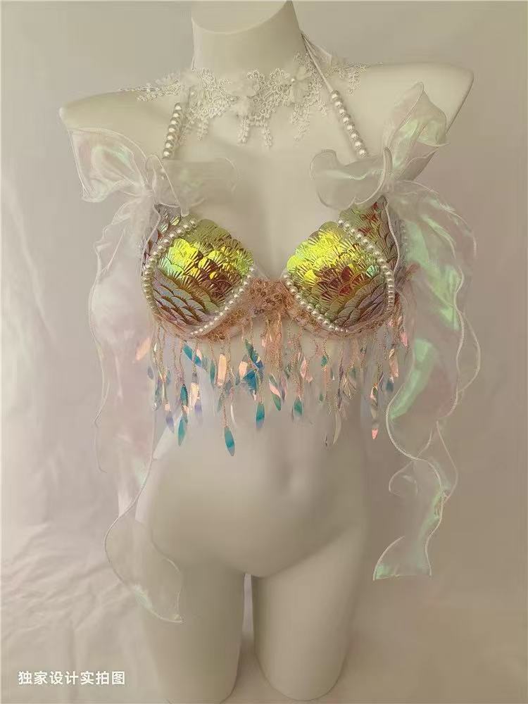 Aquarium Fish Beautiful - Super Beautiful Mermaid Bikini Sparkling Shell