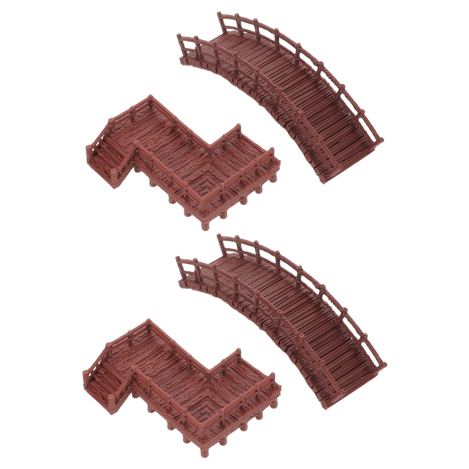 Aquarium Fish Bridge - 4Pcs Miniature Landscape Bridge Micro Landscape