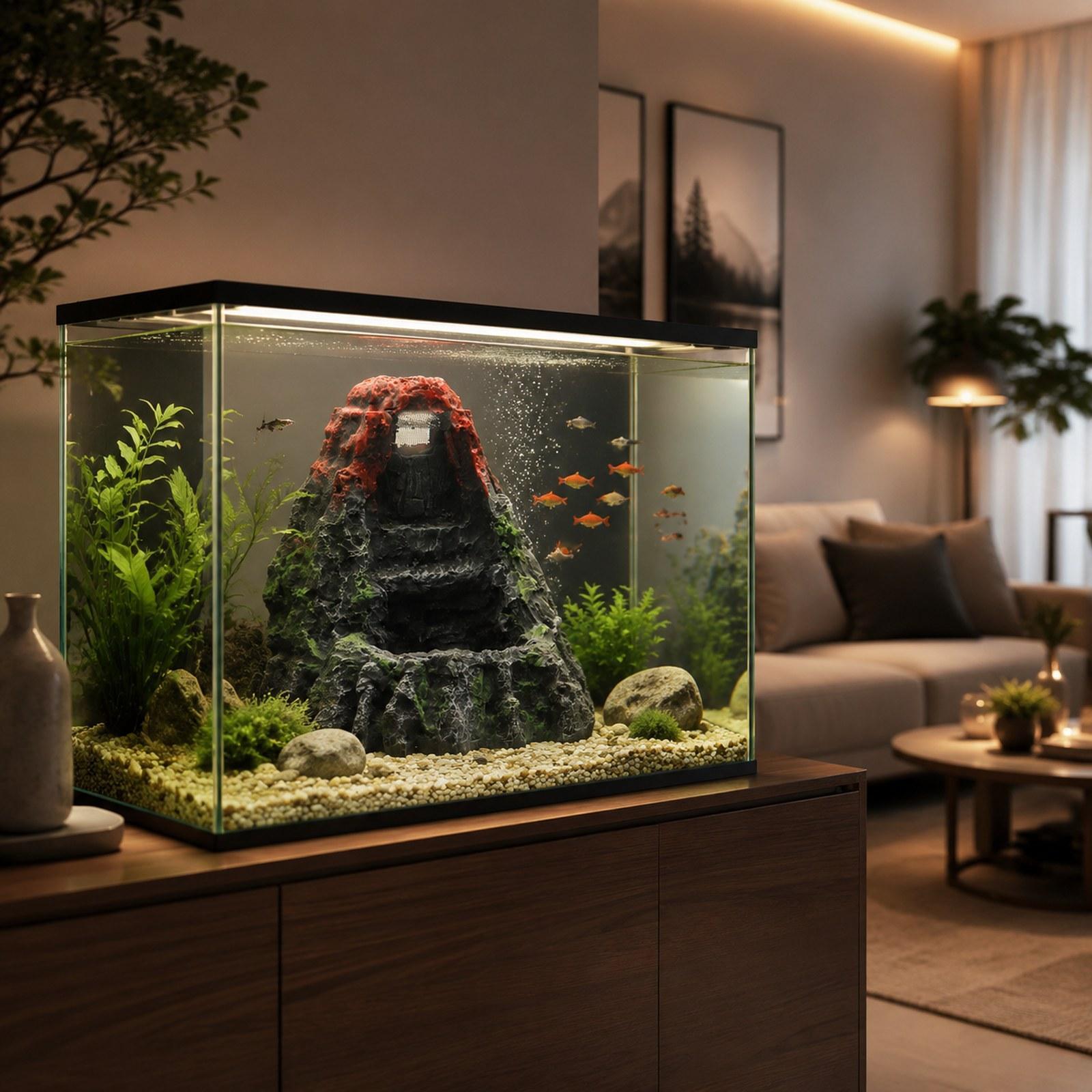 Aquarium Volcano Ornament Prop - đánh giá và giá Aquarium Fish Unique