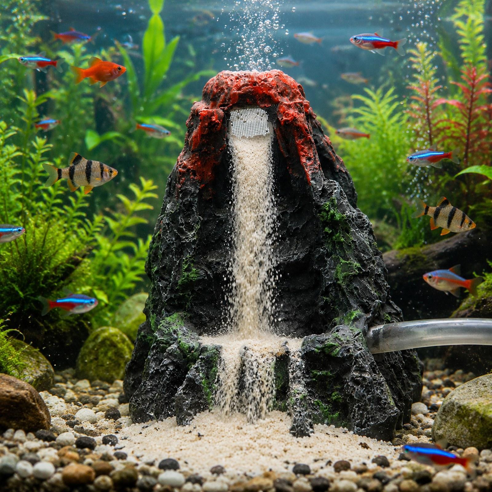 Aquarium Volcano Ornament Prop - đánh giá và giá Aquarium Fish Unique