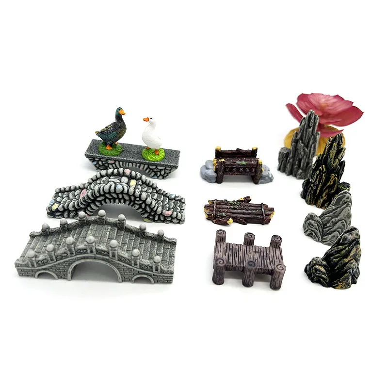 Mini Aquarium Resin Bridge Dec - đánh giá và giá Aquarium Fish Bridge