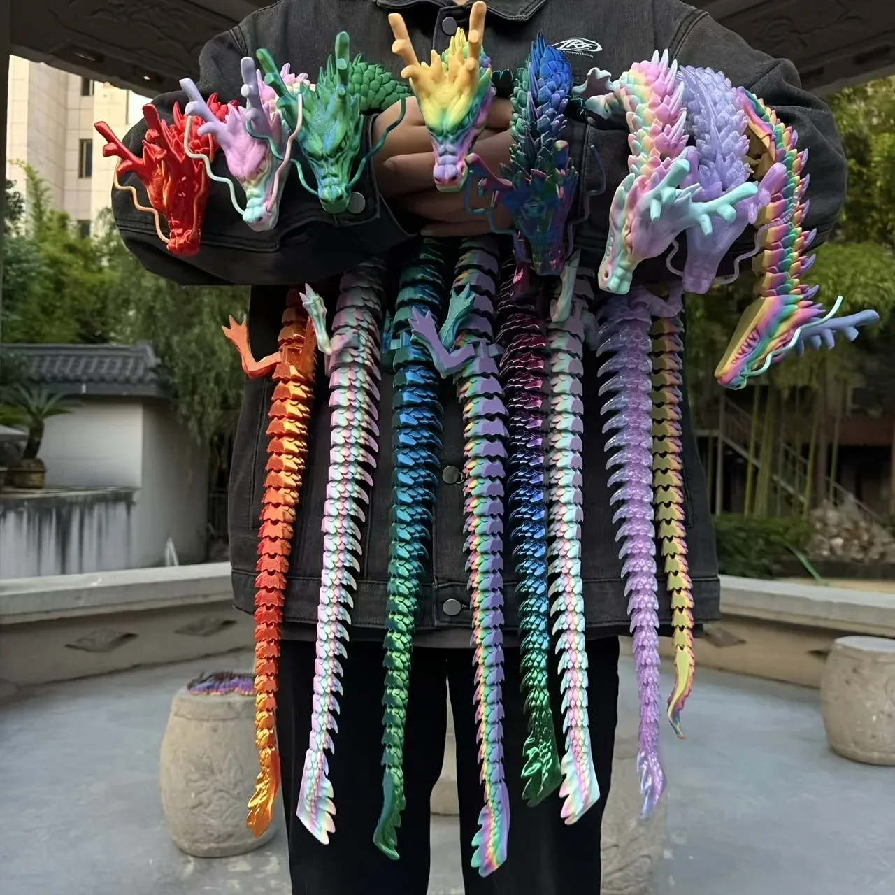90cm 3D Printed Chinese Loong  - đánh giá và giá Aquarium Fish Dragon