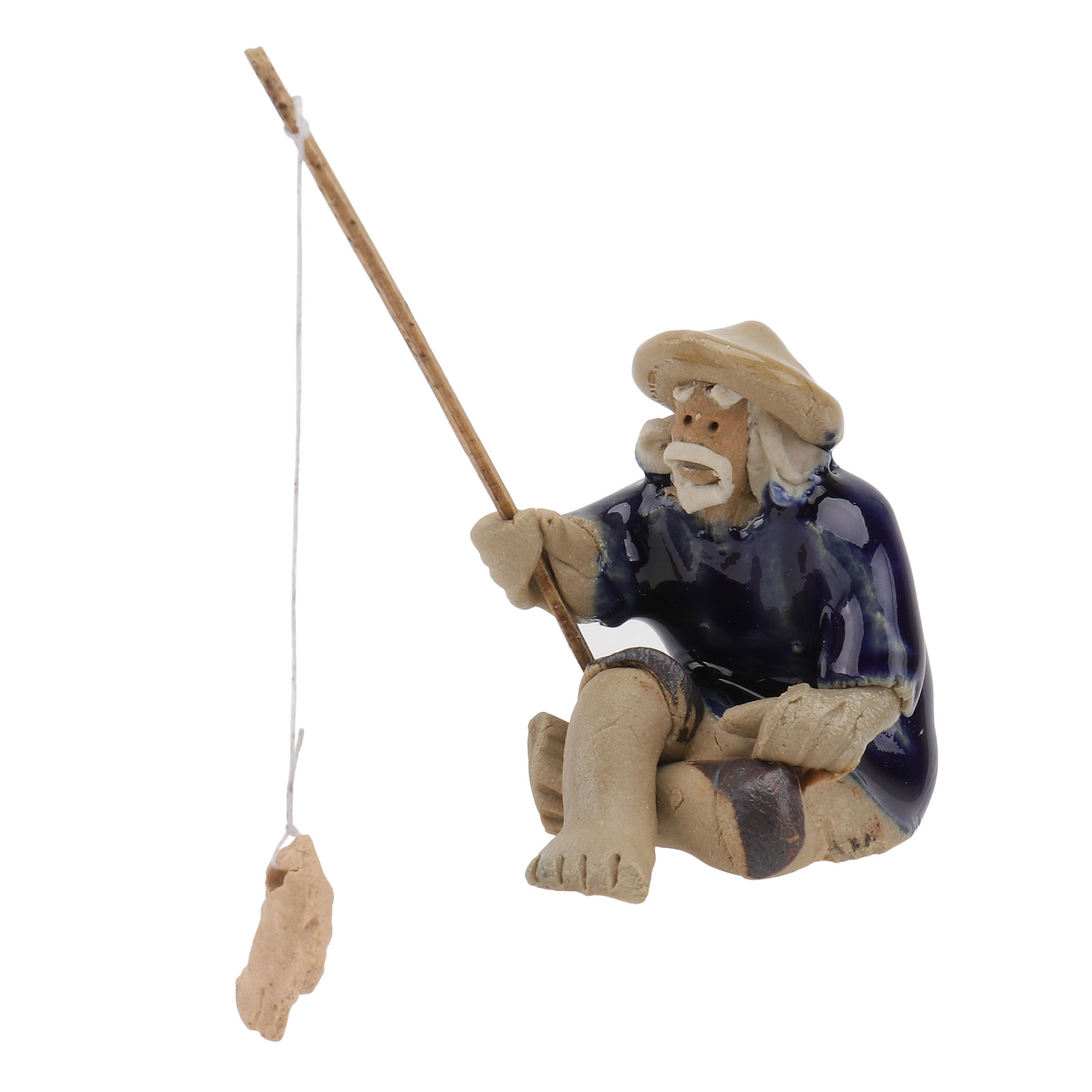 1Pcs Unique Fisherman Ceramic  - đánh giá và giá Aquarium Fish Unique