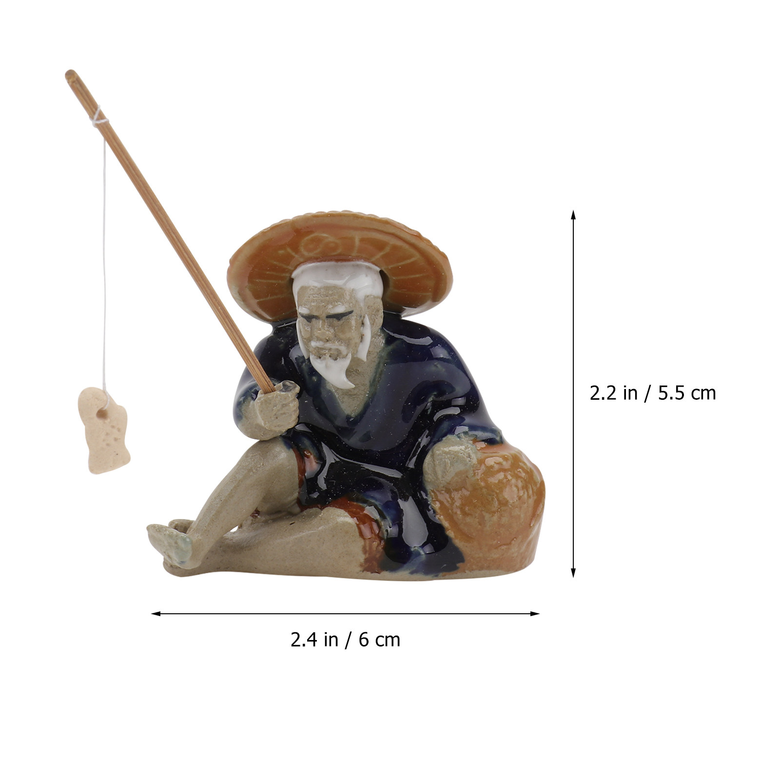 1Pcs Unique Fisherman Ceramic  - đánh giá và giá Aquarium Fish Unique