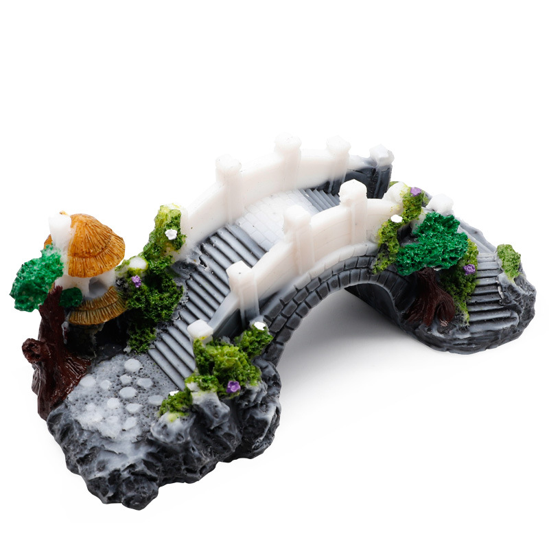 Hồ Cá Cá Vintage Cầu Trang Trí - đánh giá và giá Aquarium Fish Bridge