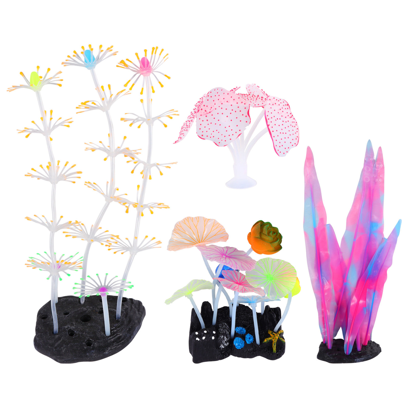 4Pcs Glow in Dark Coral Orname - đánh giá và giá Aquarium Fish Of The World